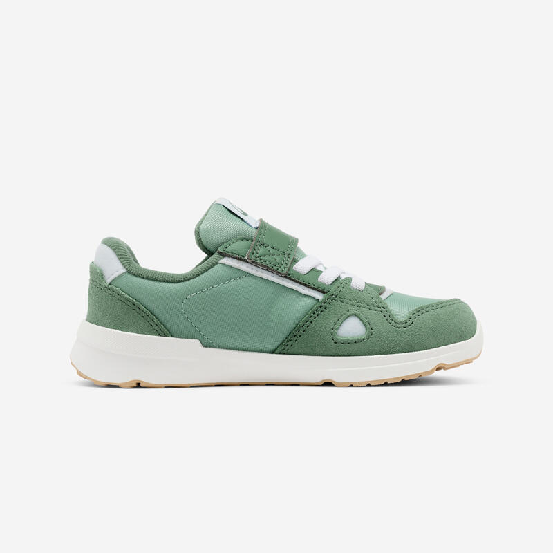 Încălțăminte Barefoot din piele, respirabilă, Stepper Leather verde, Copii