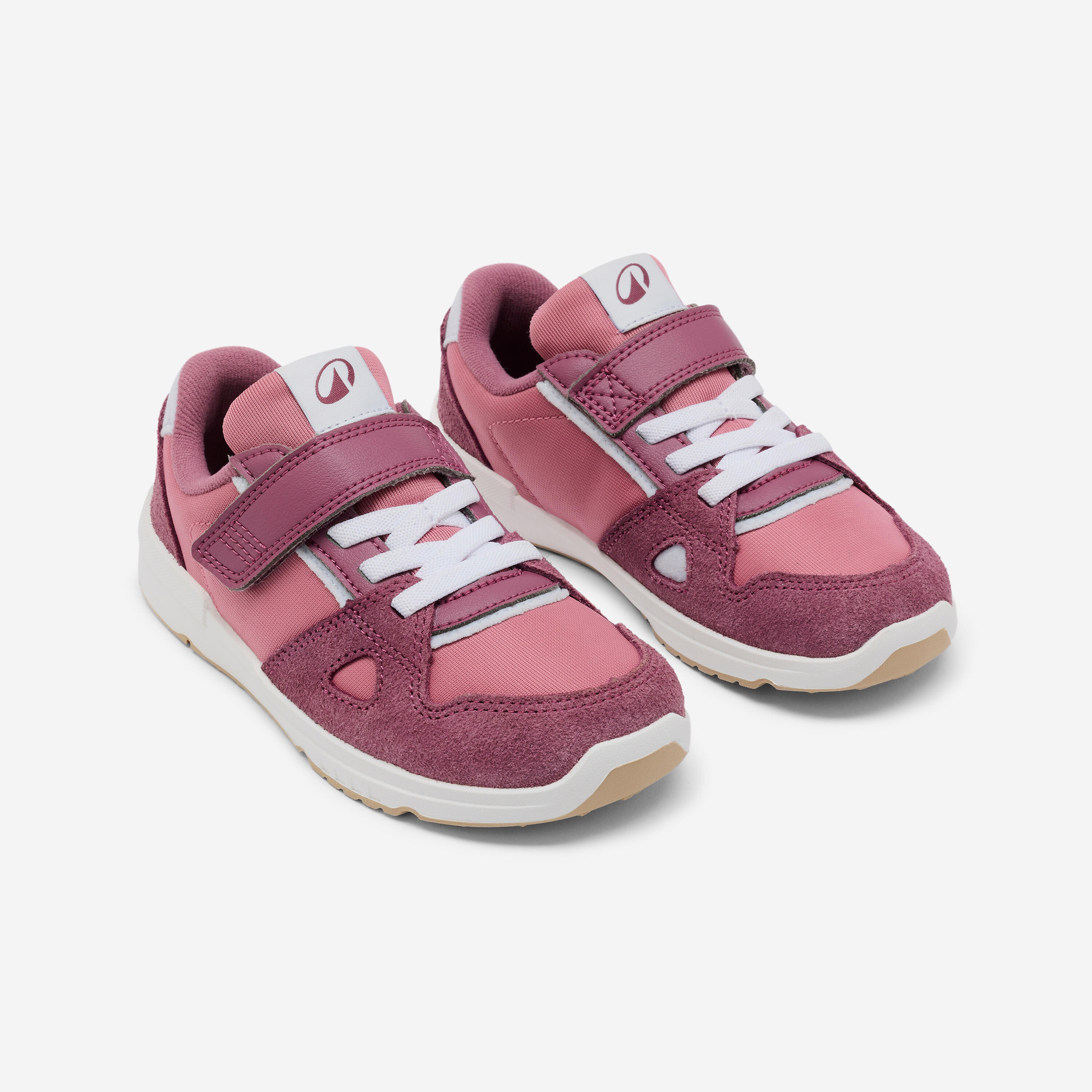 Scarpe da ginnastica bambino barefoot cuoio e mesh lilla-rosa dal 24 al 28 2/6