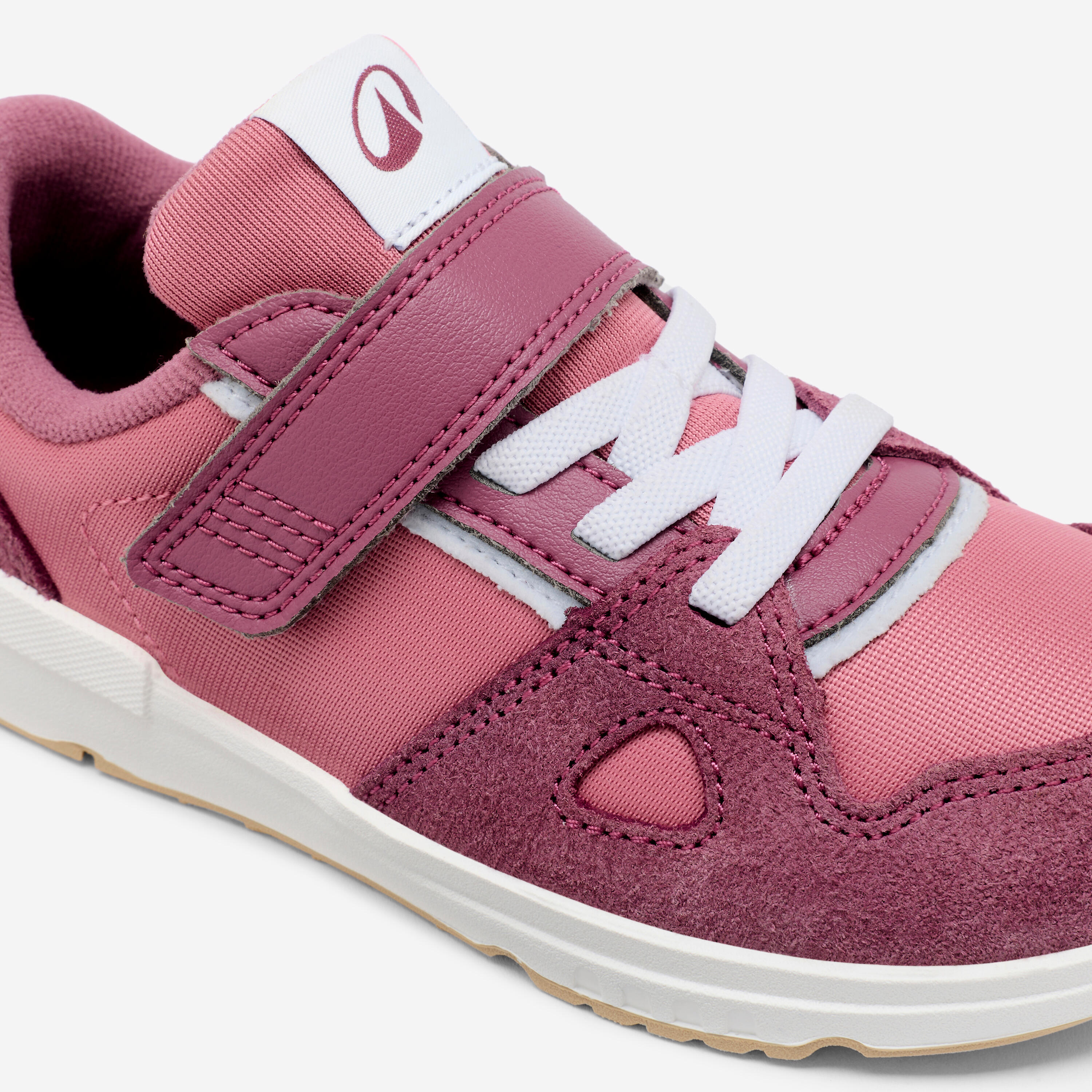 Scarpe da ginnastica bambino barefoot cuoio e mesh lilla-rosa dal 24 al 28 3/6