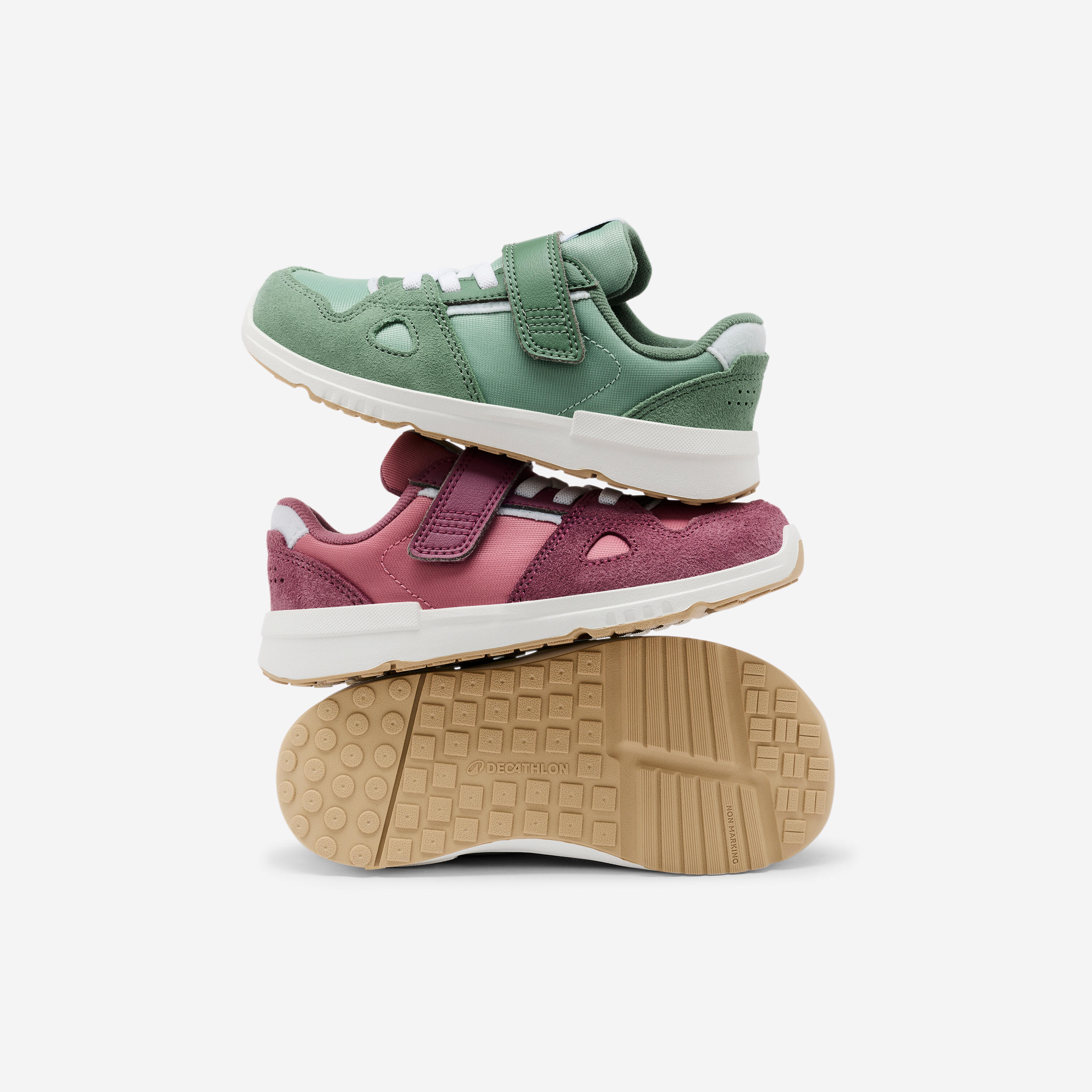 Scarpe da ginnastica bambino barefoot cuoio e mesh verdi dal 24 al 28 6/6