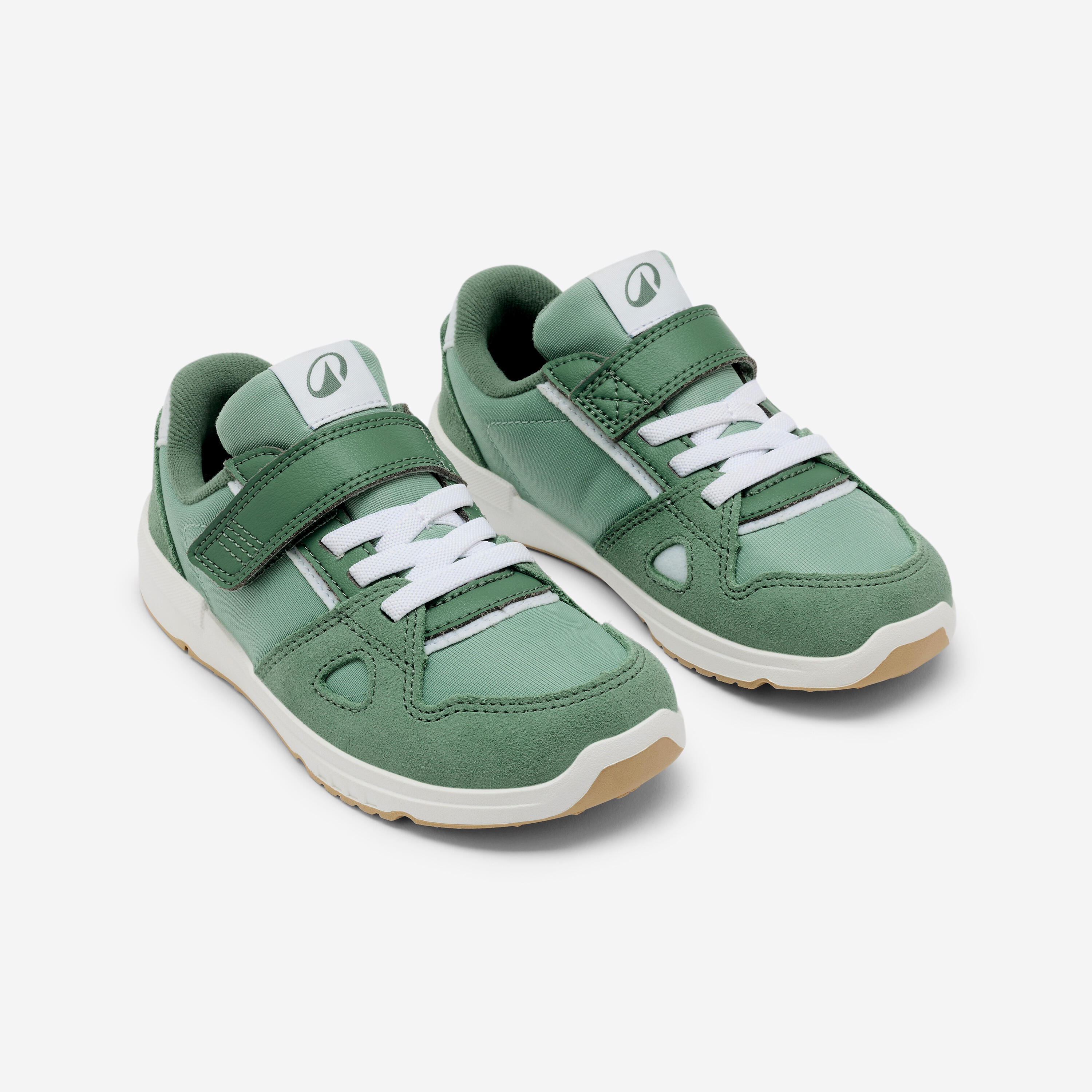 Scarpe da ginnastica bambino barefoot cuoio e mesh verdi dal 24 al 28 3/6