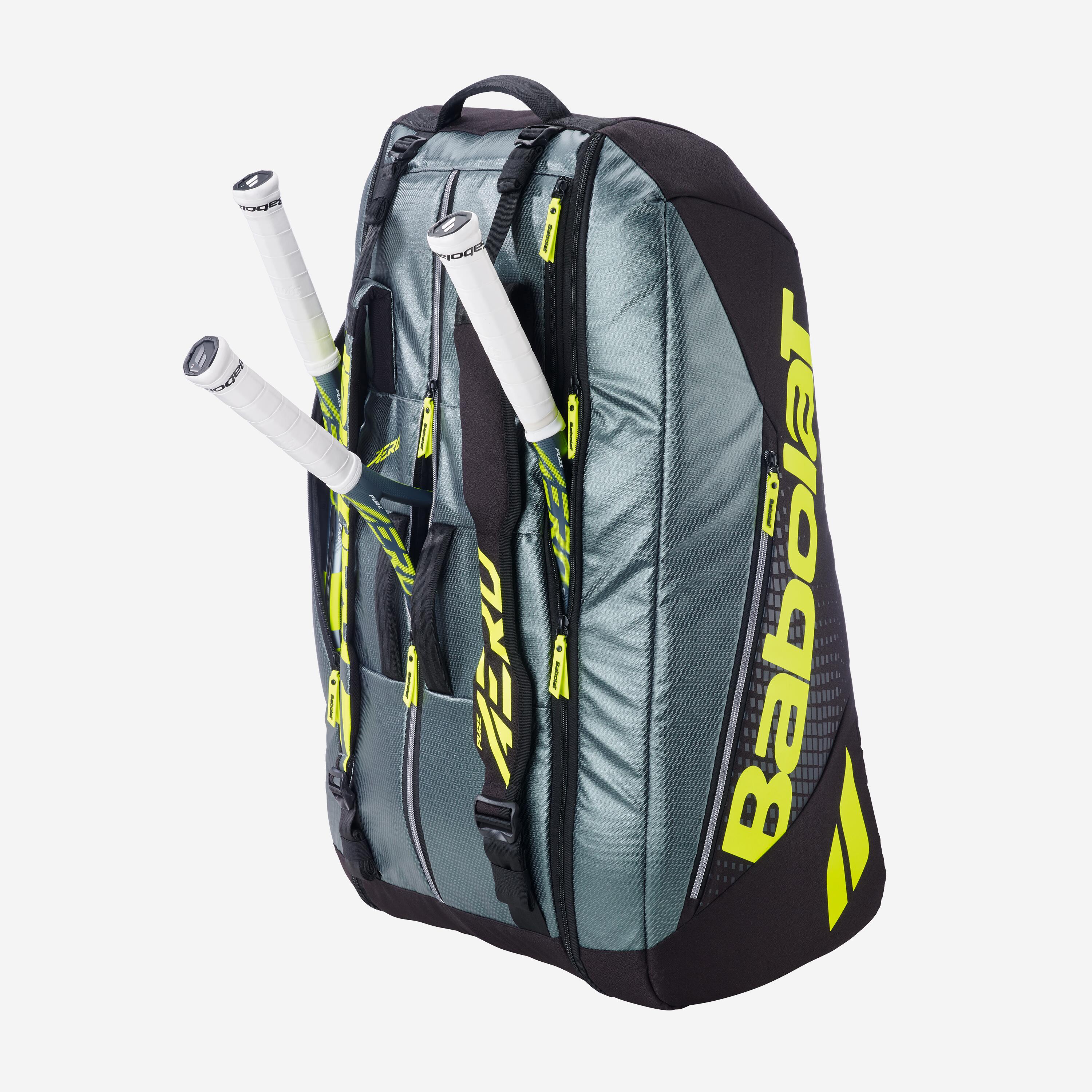 Sac de tennis 12 raquettes, Rh x12 gen 10 gris vert 5/5