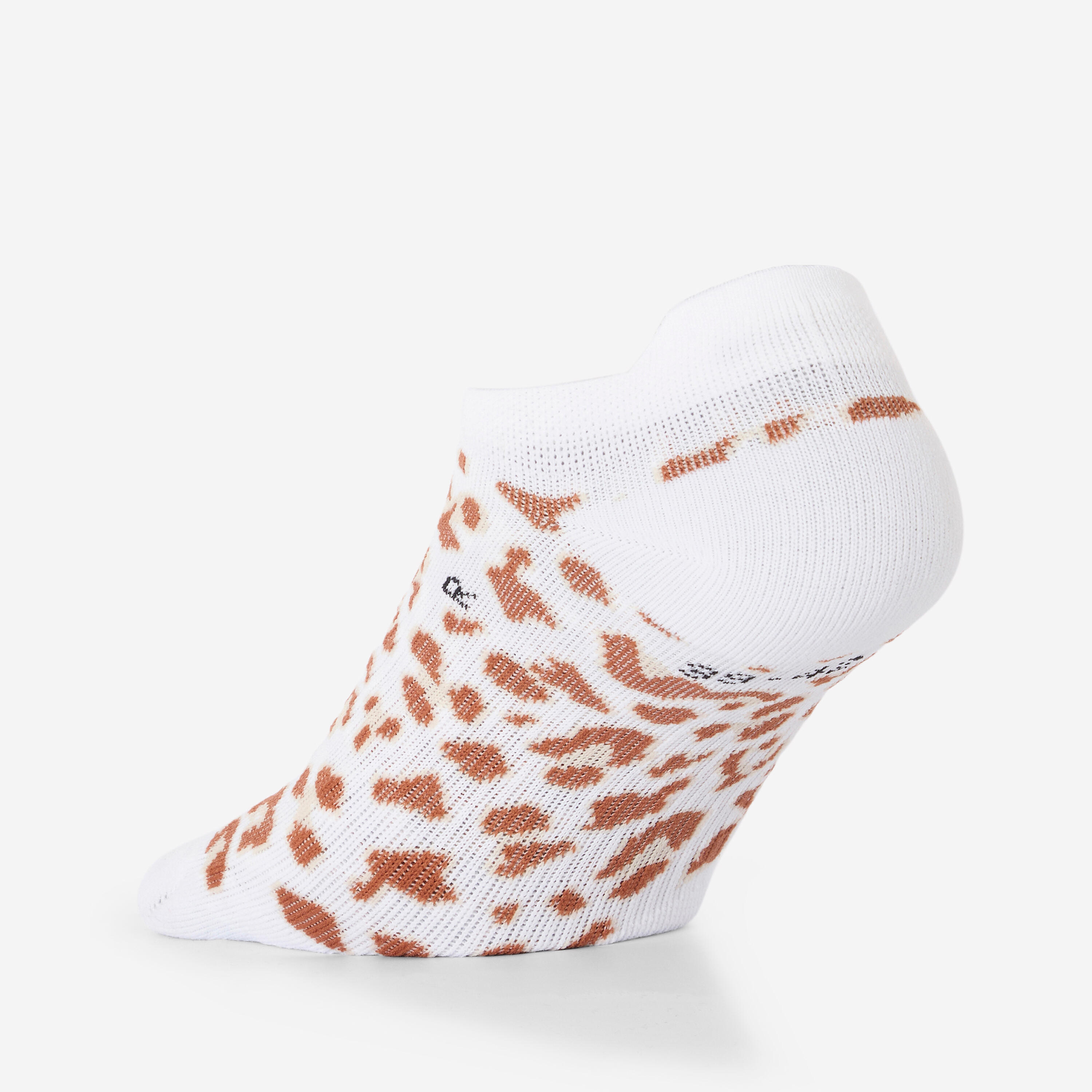 Unsichtbare x3-Fitness-Socken für Frauen, schwarz, weiss, leo 5/5