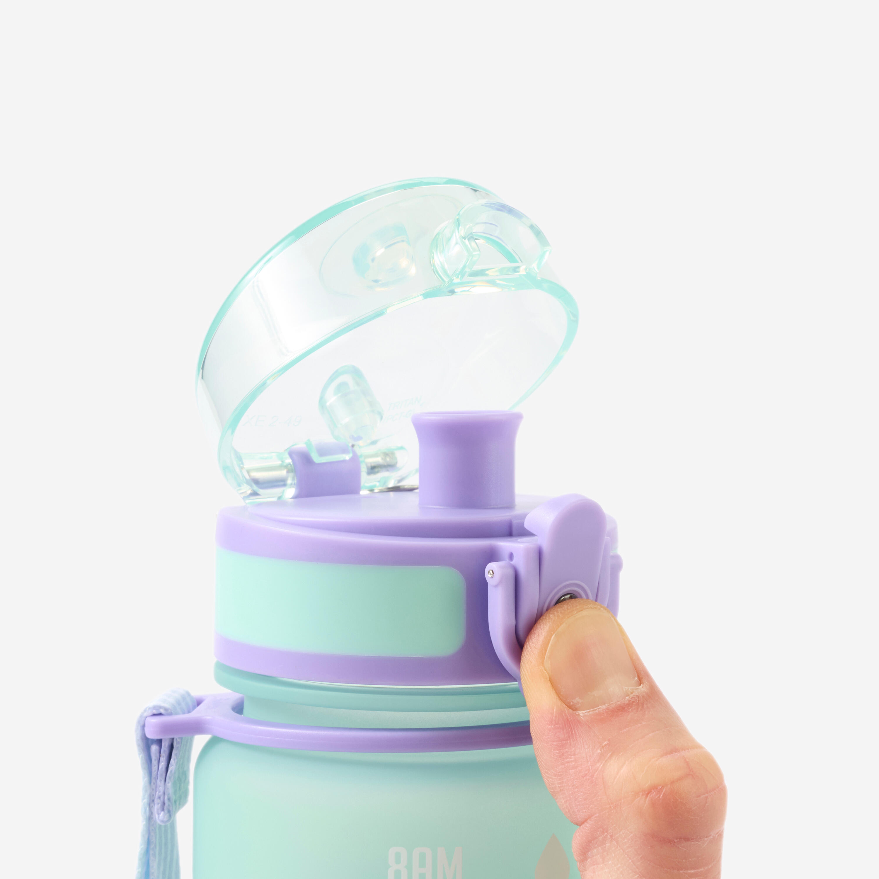 Gourde de fitness motivation 500 ML -  vert et violet 4/8