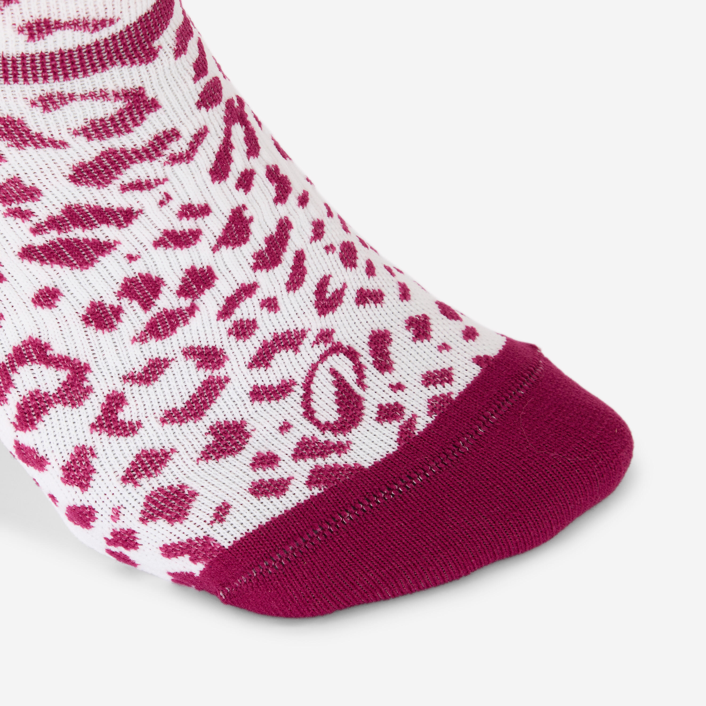 Calcetines Invisibles Fitness Verde-Violeta x2 3/5