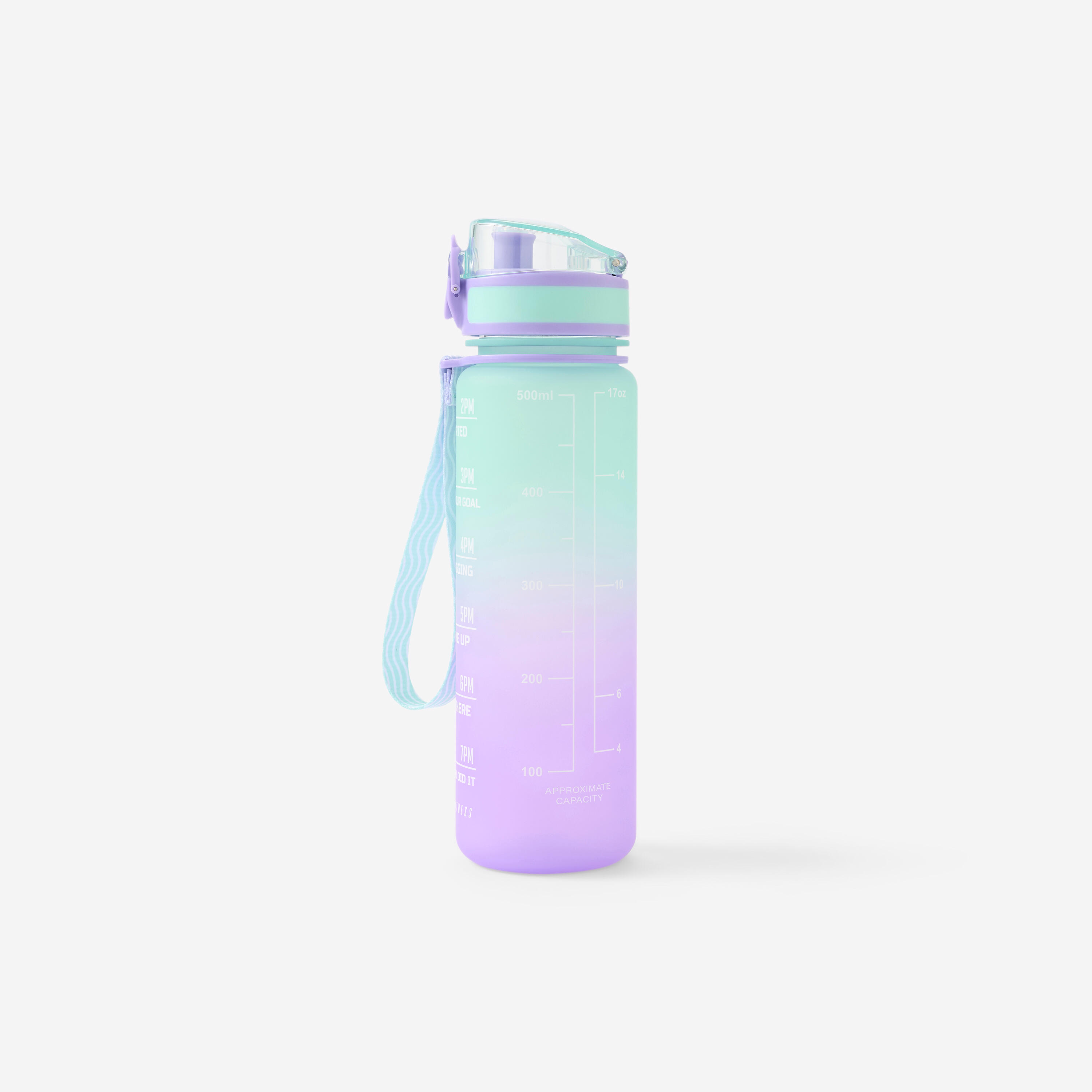Gourde de fitness motivation 500 ML -  vert et violet 2/8
