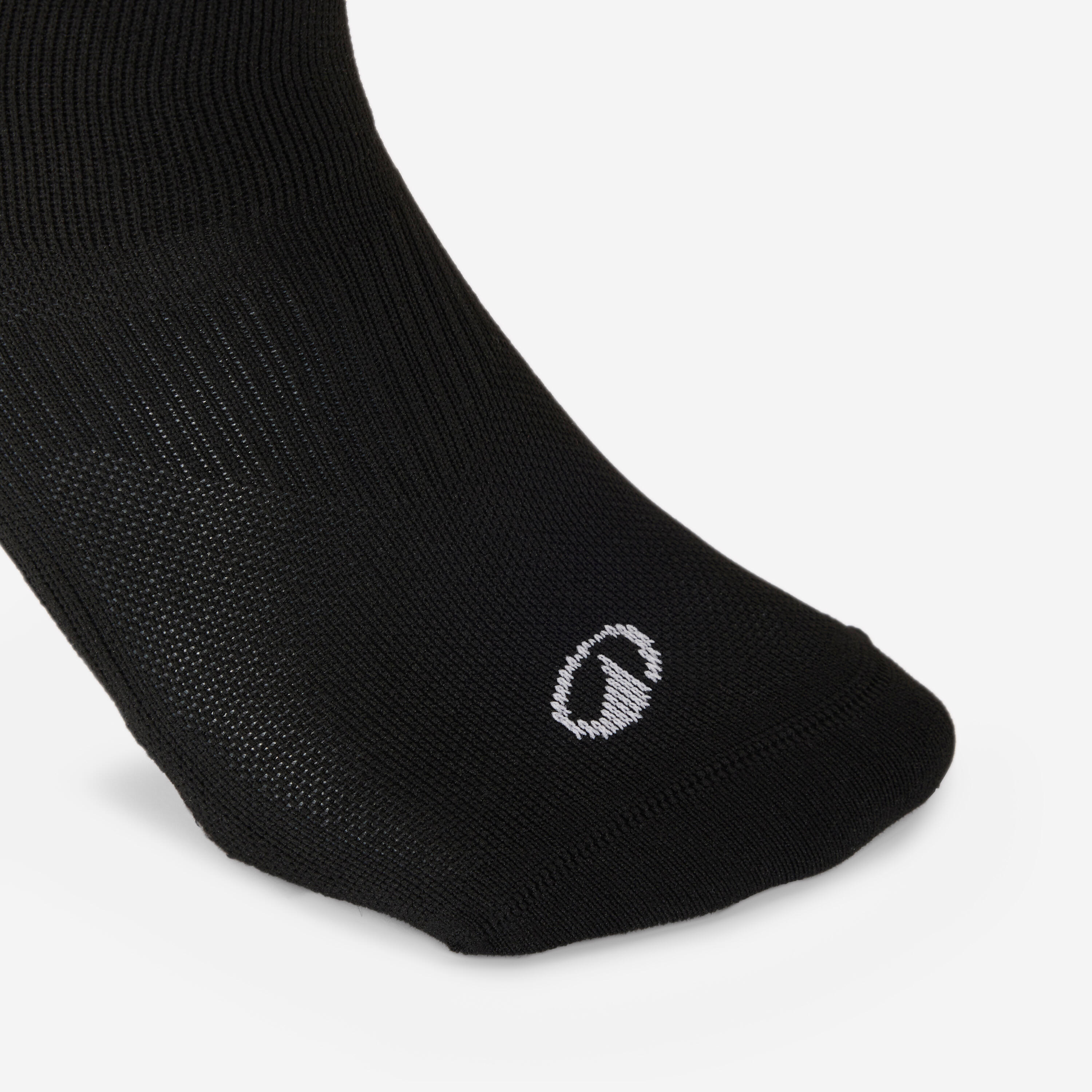 Chaussettes de fitness mi-mollet x5, noir imprimé blanc 7/16