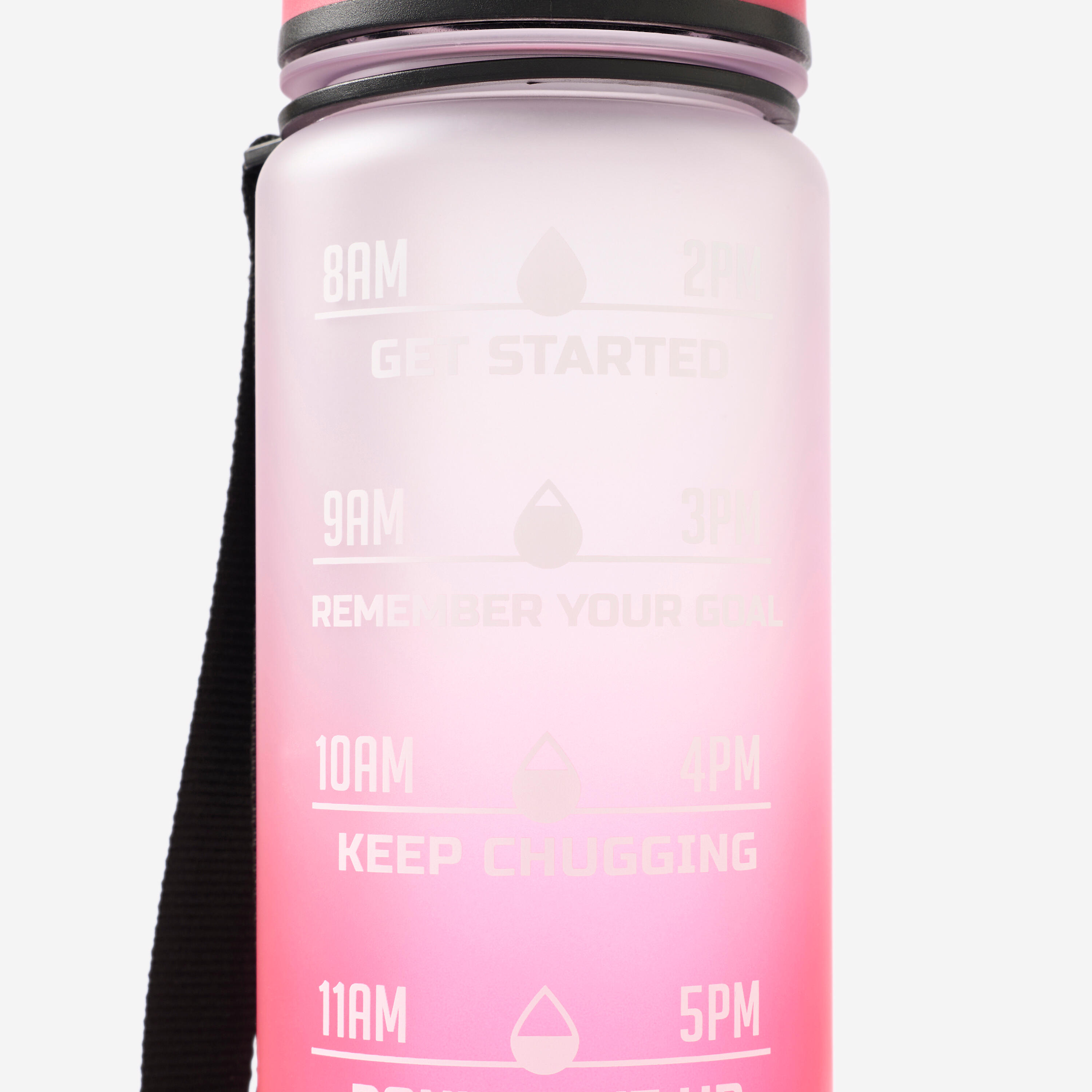 Botella Fitness Rosa Fluorescente Motivación 1 L 9/10