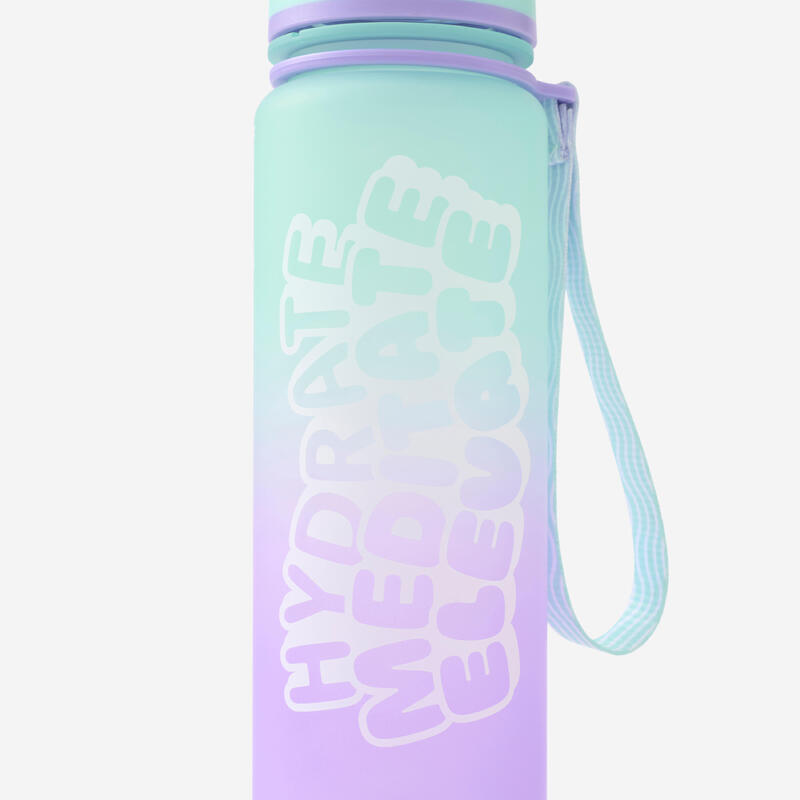 Bidon fitness cu mesaj motivațional 500 ml verde mov