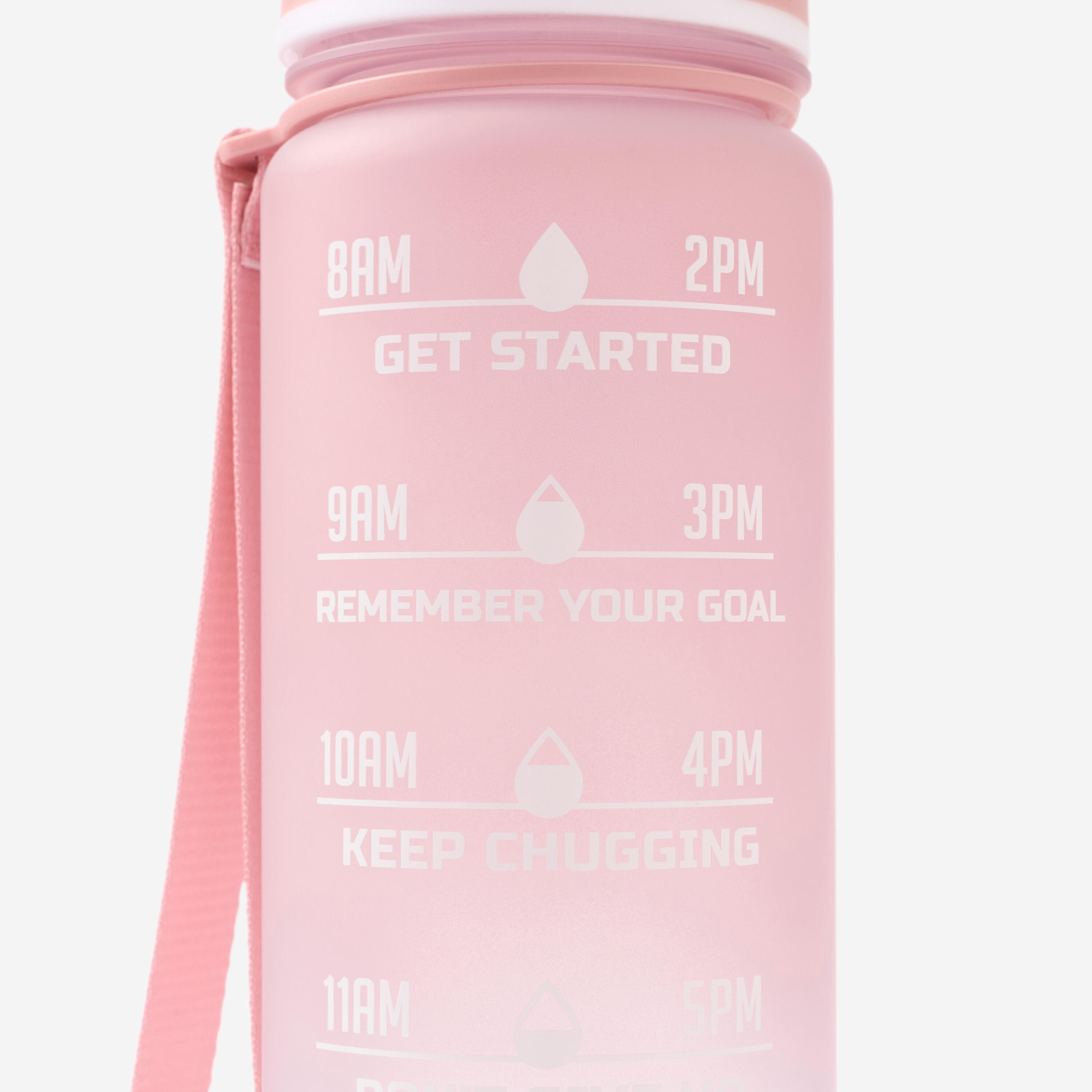 1-Liter-Motivations-Fitness-Trinkflasche Rosa 5/6
