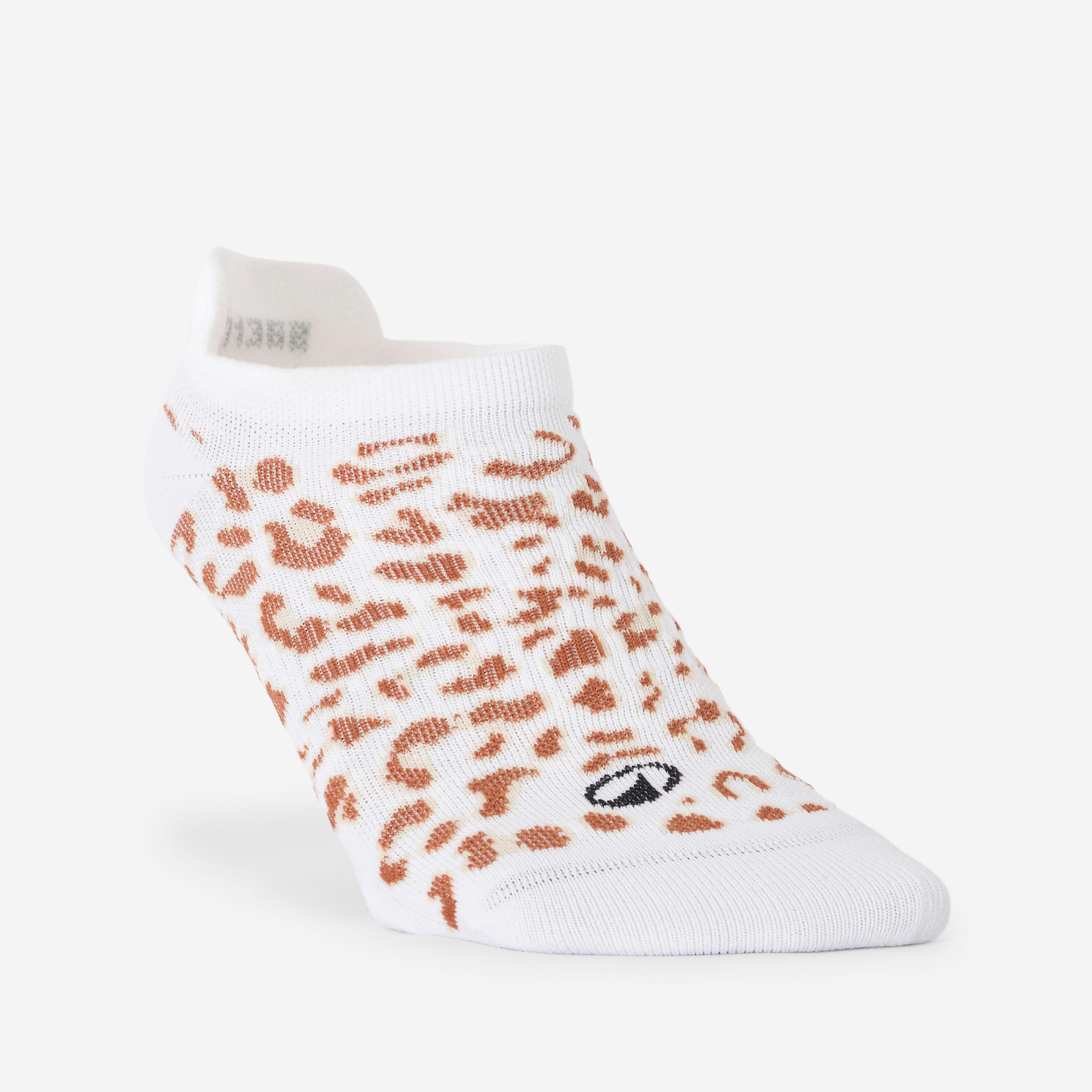 Unsichtbare x3-Fitness-Socken für Frauen, schwarz, weiss, leo 2/5