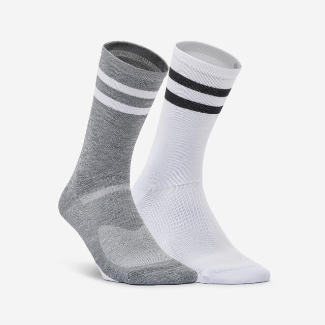 Sportsocken Mid 2er-Pack - weiß/schwarz