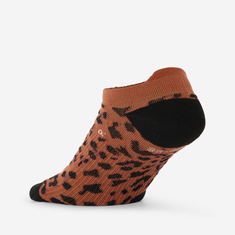 Kadın Spor Çorabı - 3'lü Set - Leopar Desenli