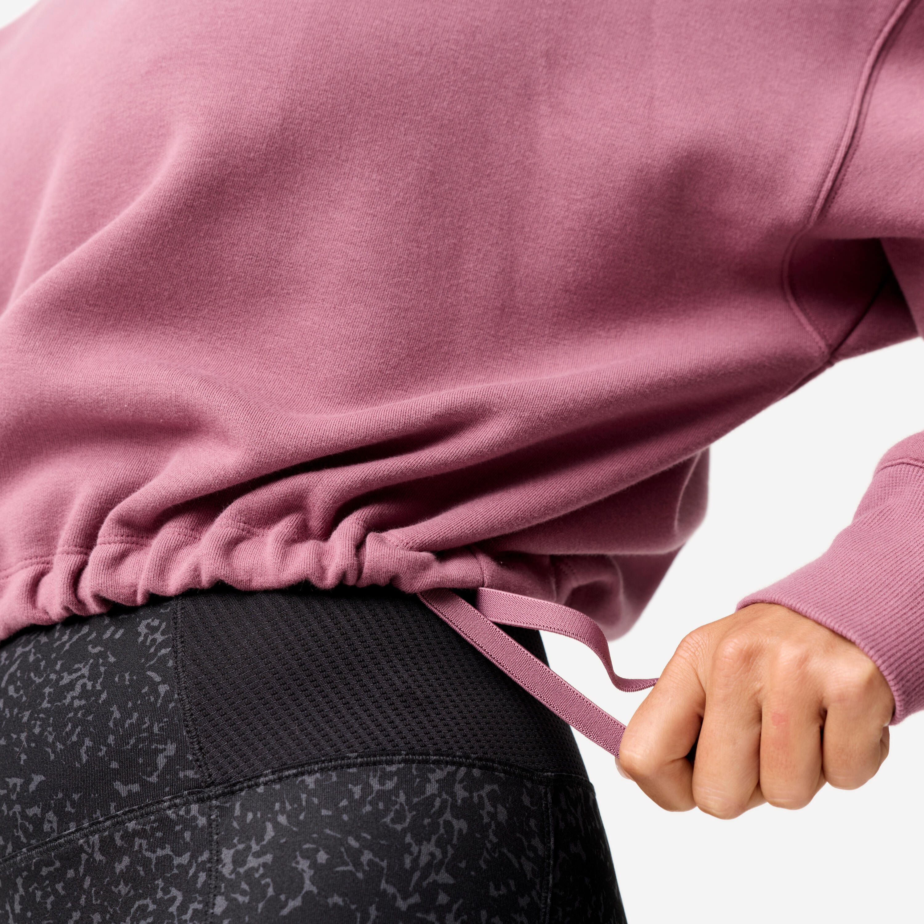 Women's Stretchy and Comfortable Cropped Fitness Sweatshirt - Dark Purple 4/8
