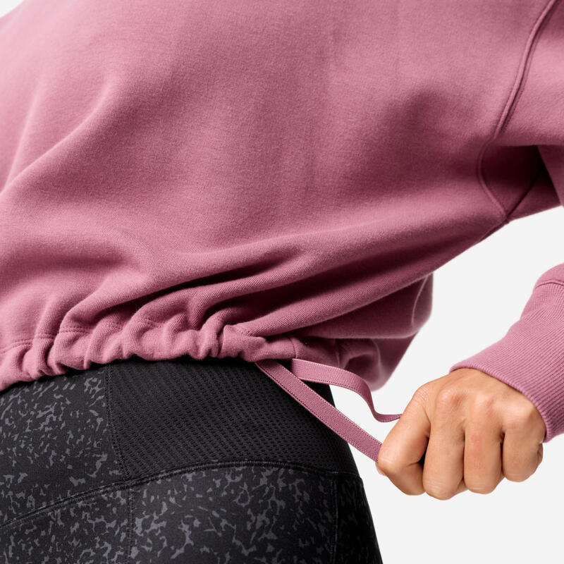 Női fitnesz crop pulóver, kényelmes és rugalmas 