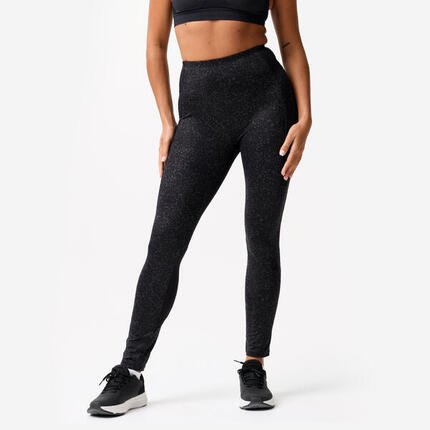 Legging fitness avec poche téléphone femme, noir