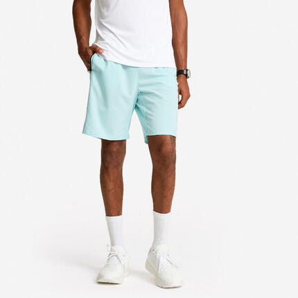 Short de fitness respirant poches zippées homme, noir