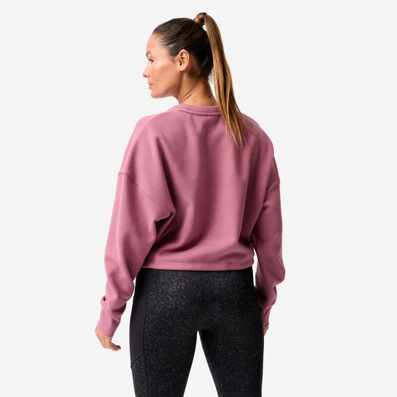 Női fitnesz crop pulóver, kényelmes és rugalmas 