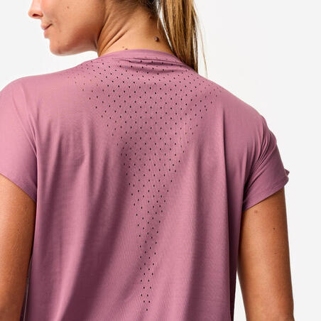 Футболка жіноча для фітнесу світло-фіолетова