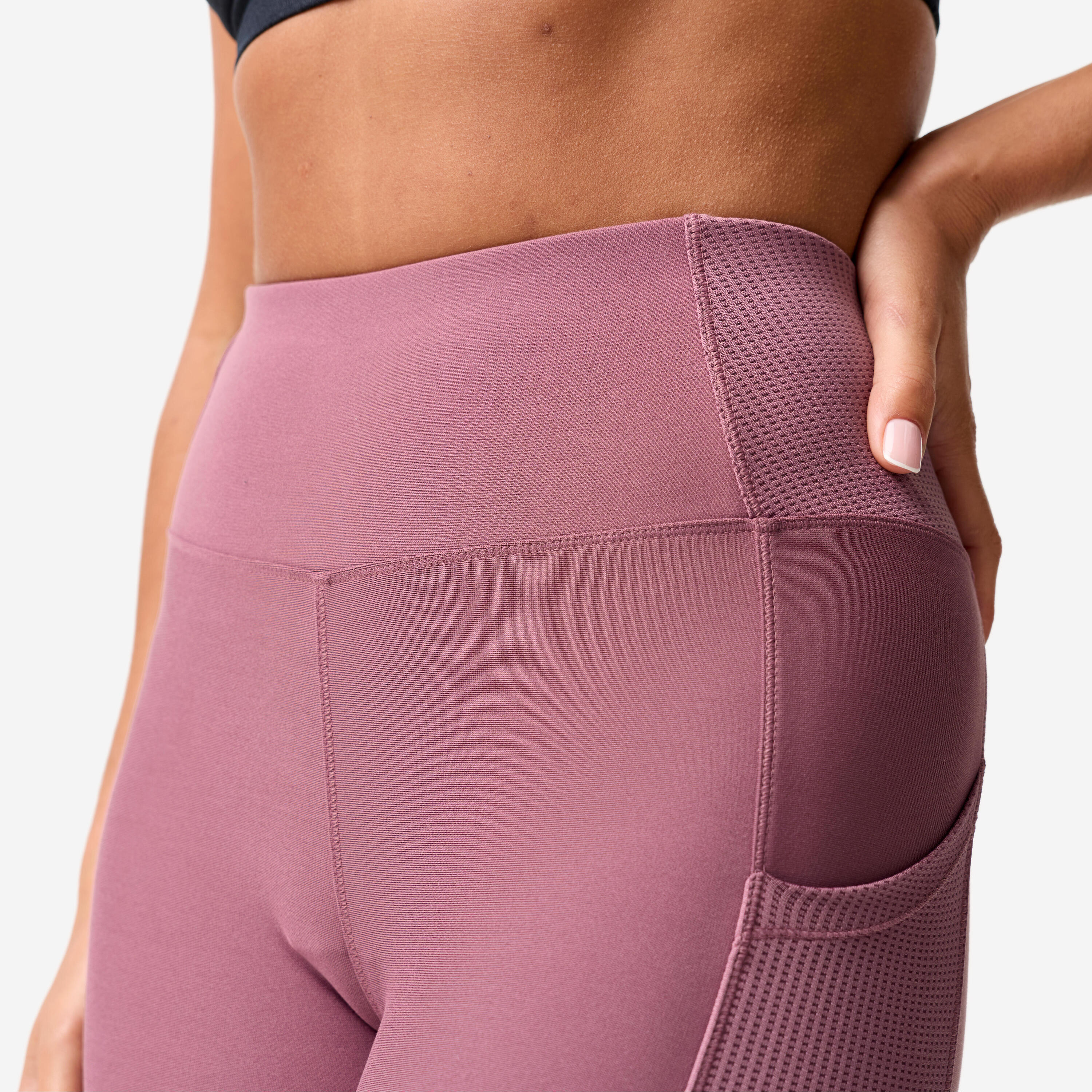 Women's High-Waisted Fitness Leggings with Phone Pocket 5/8