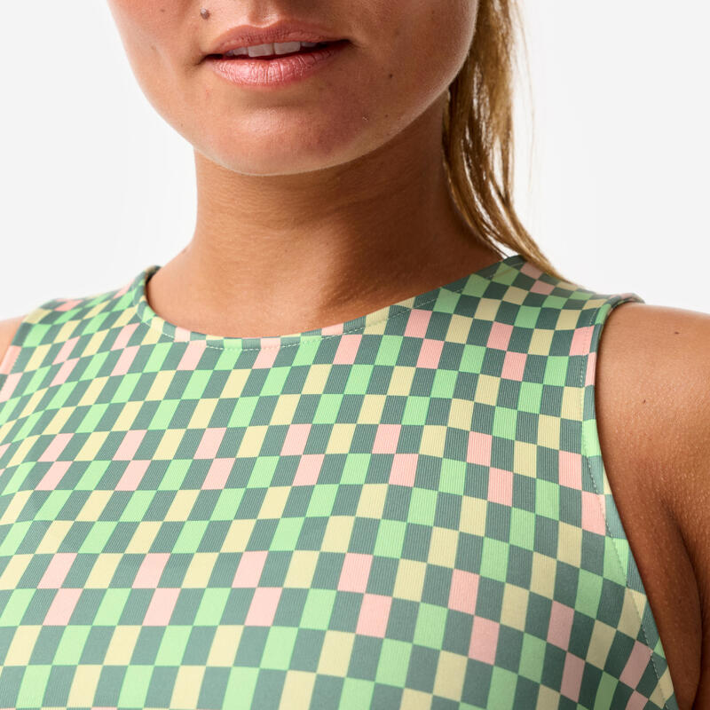 Maiou Crop top fitness multicolor Damă