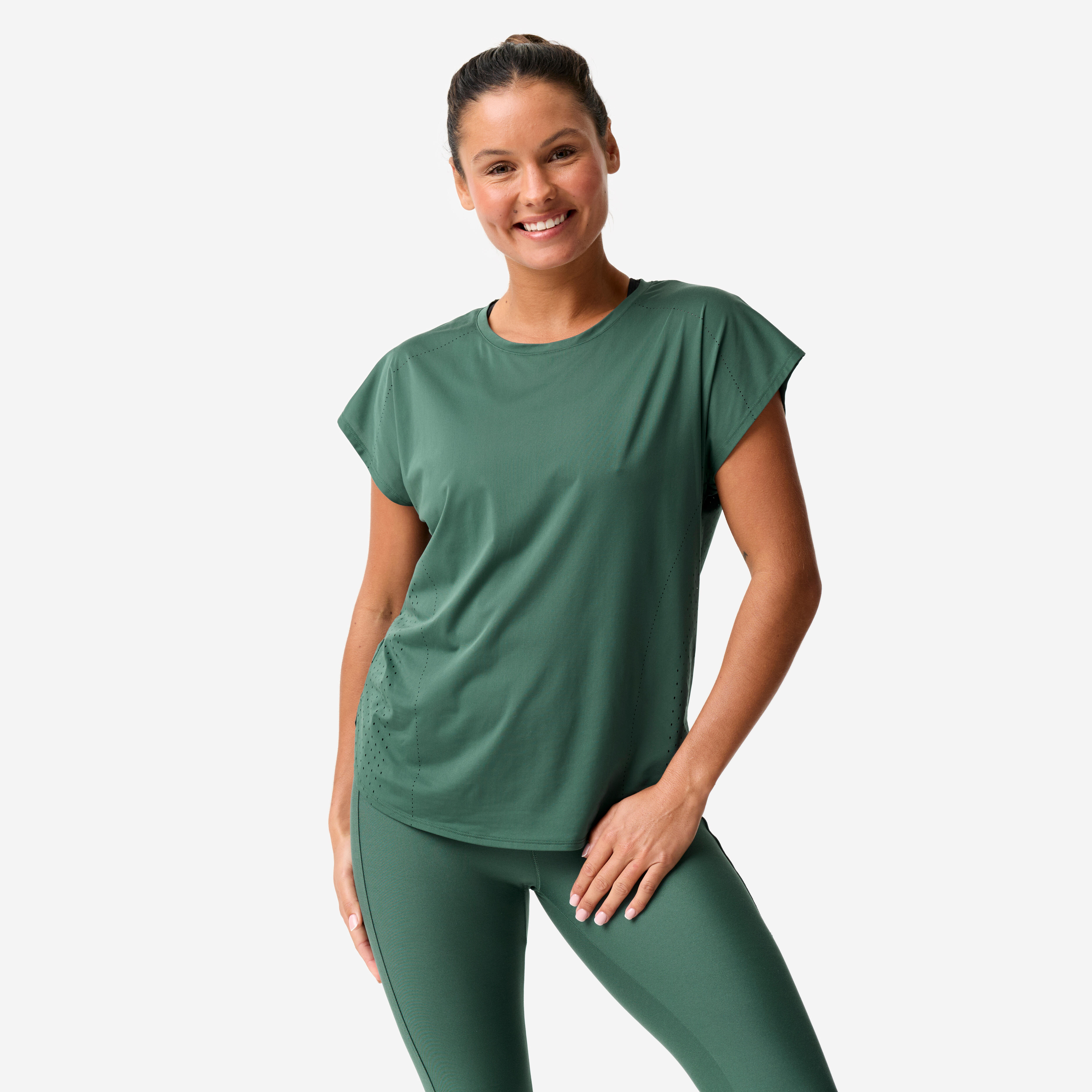 Women's Loose-Fit Breathable Fitness T-Shirt - DOMYOS