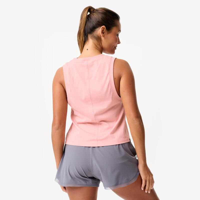 Női ujjatlan crop top, pamut