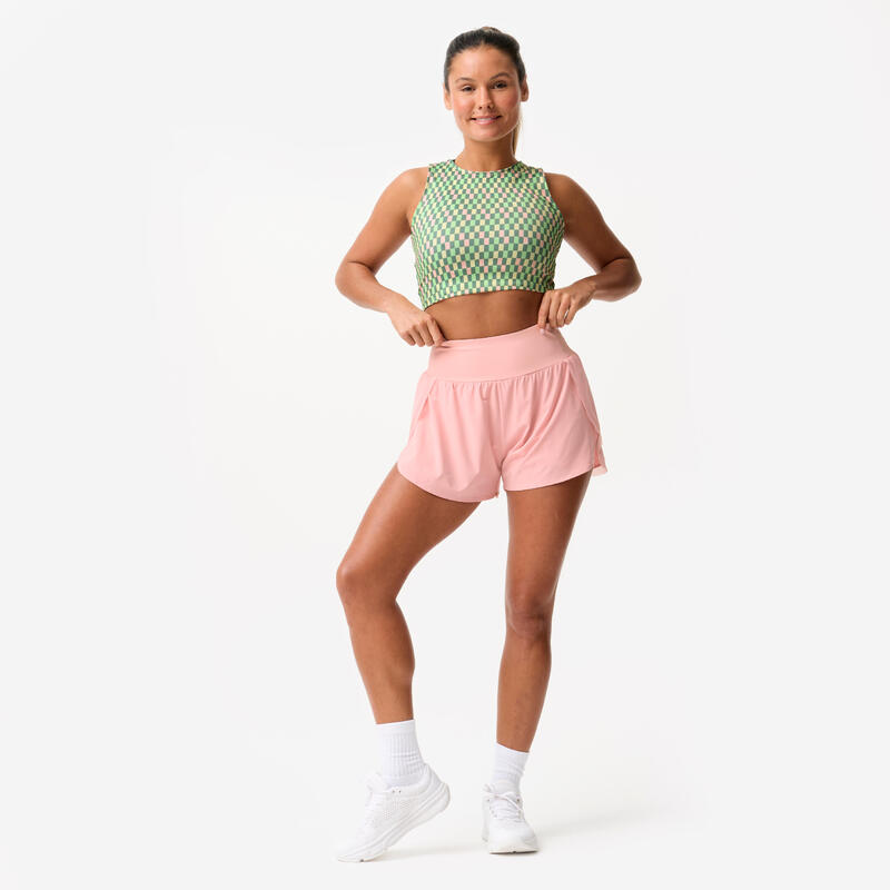 Maiou Crop top fitness multicolor Damă