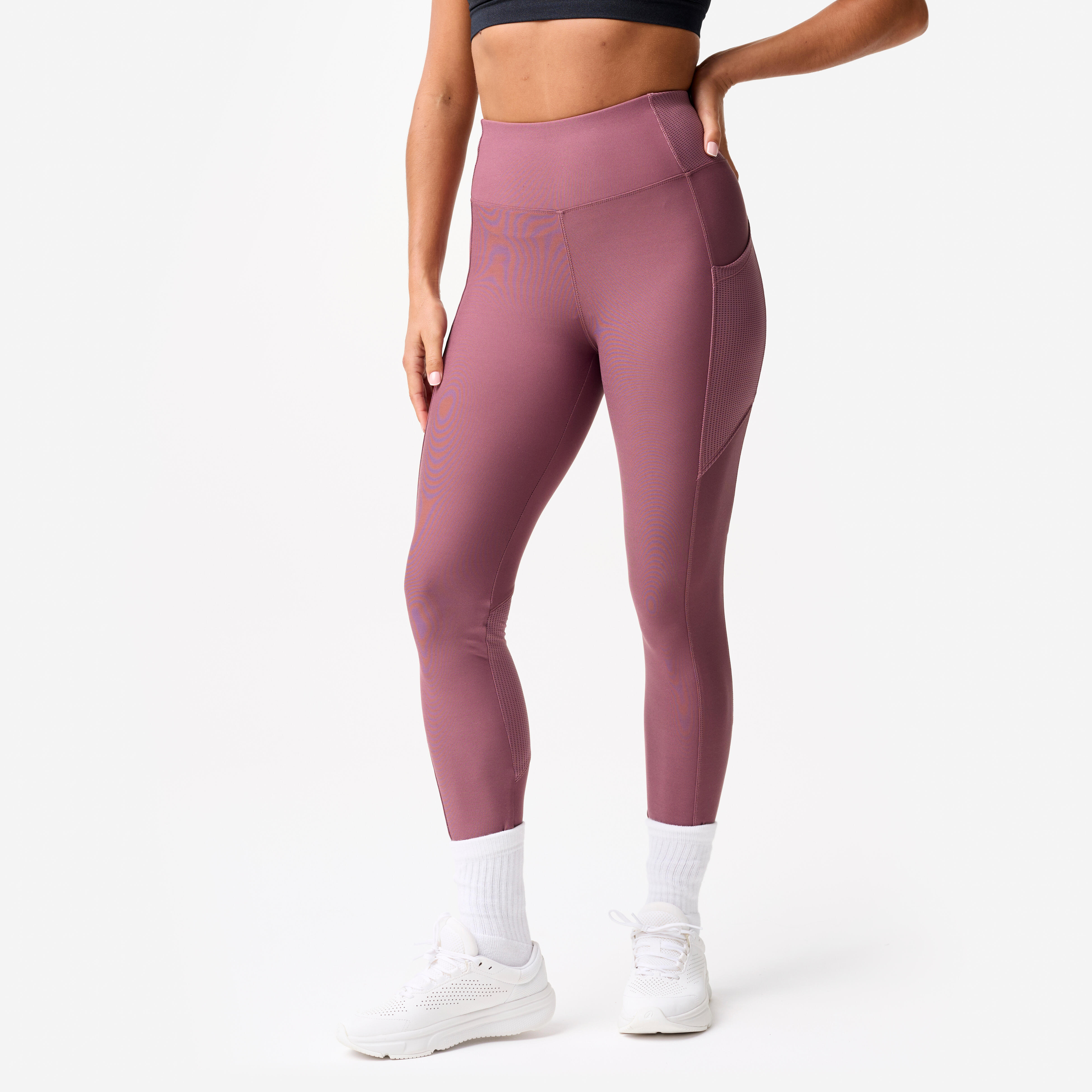 Women's Fitness Leggings with Phone Pocket - Light Purple-image-10