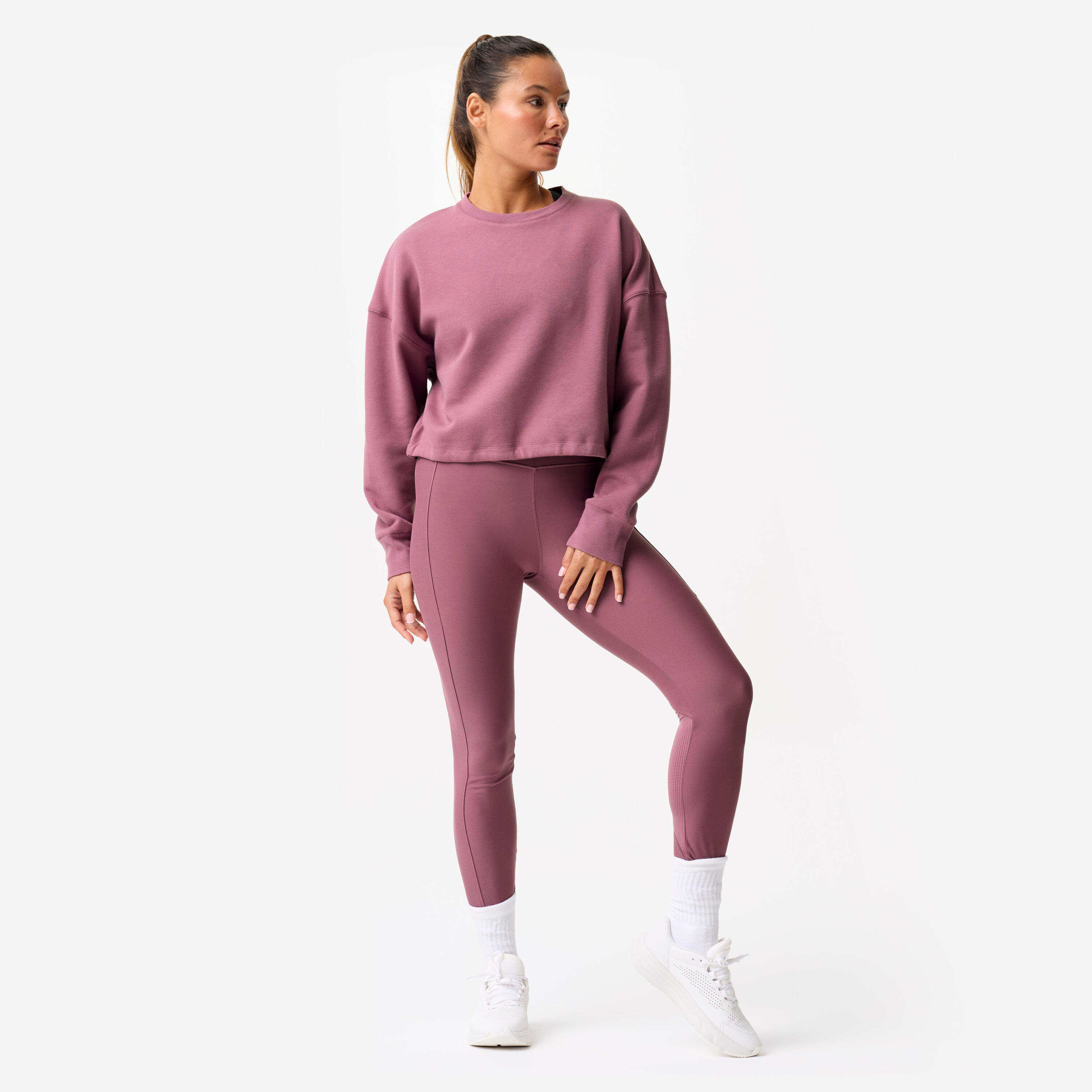 Women's High-Waisted Fitness Leggings with Phone Pocket 2/8