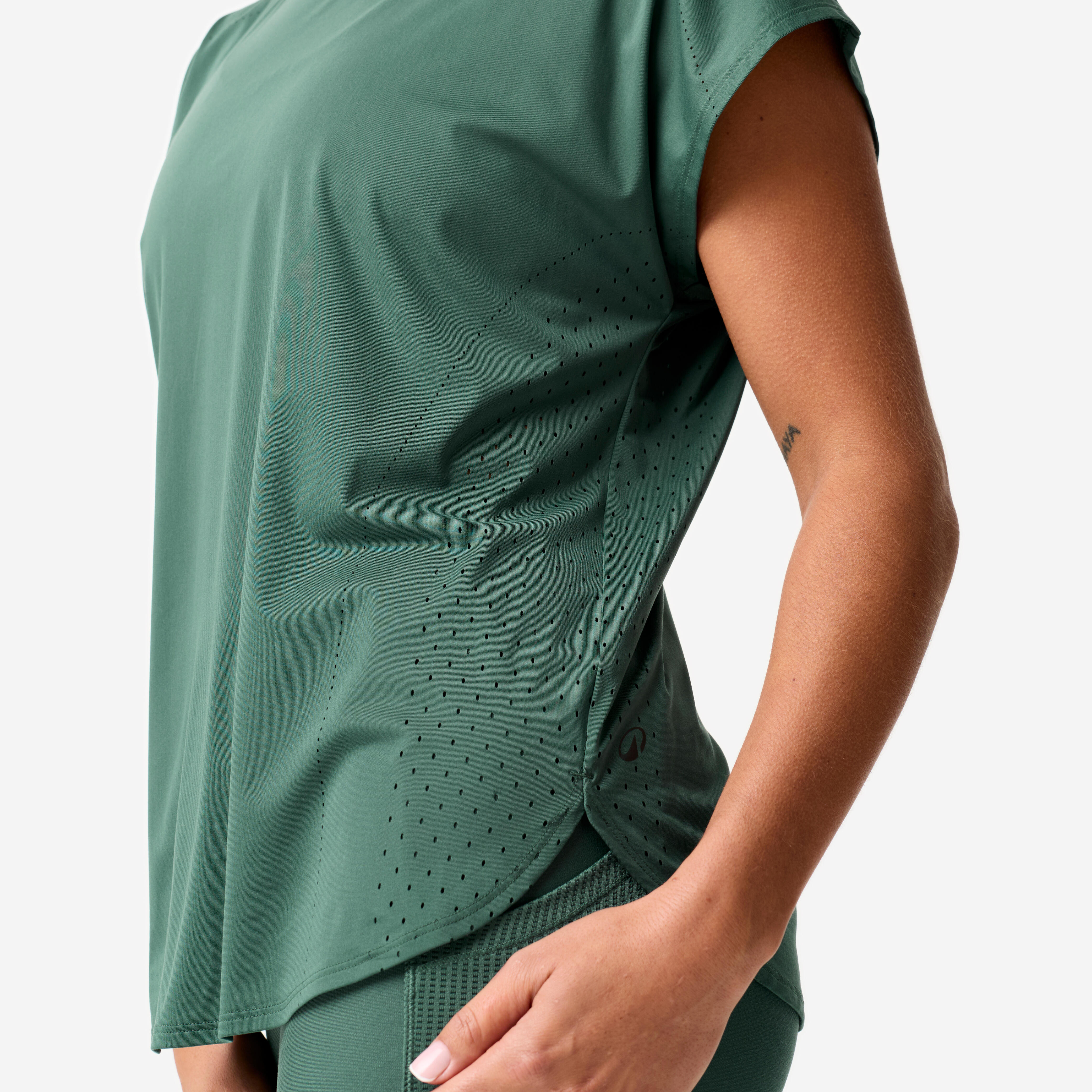 Women's Loose-Fit Breathable Fitness T-Shirt - DOMYOS