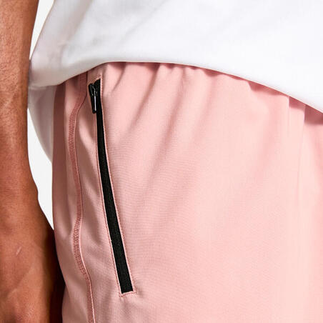 Шорти чоловічі для фітнесу з кишенями на блискавці світло-рожеві