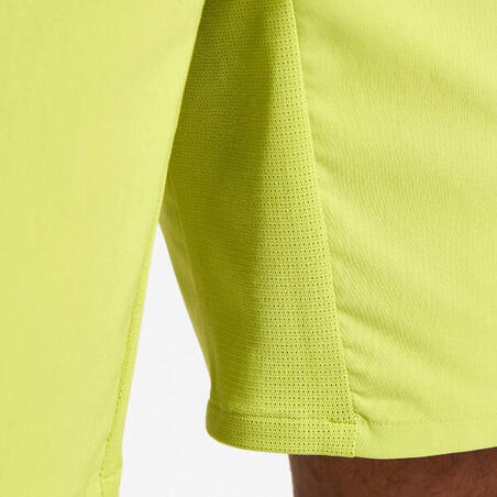 Шорти чоловічі для фітнесу з кишенями на блискавці світло-зелені