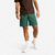 Short de fitness respirant poches zippées homme, vert foncé