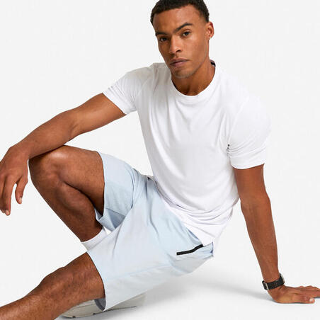 Шорти чоловічі для фітнесу світло-блакитні