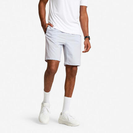 Short de fitness respirant poches zippées homme, noir