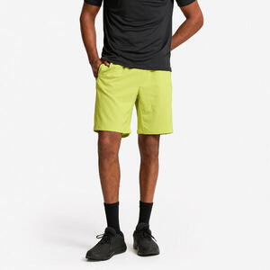 Pantalón Corto Fitness Hombre Verde Pistacho Transpirable Bolsillos Cremallera