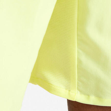 Шорти чоловічі для фітнесу з кишенями на блискавці неоново-жовті