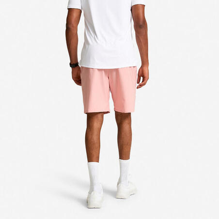 Шорти чоловічі для фітнесу з кишенями на блискавці світло-рожеві