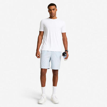 Шорти чоловічі для фітнесу з кишенями на блискавці сині