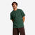 T-shirt fitness homme col rond manches courtes, vert foncé