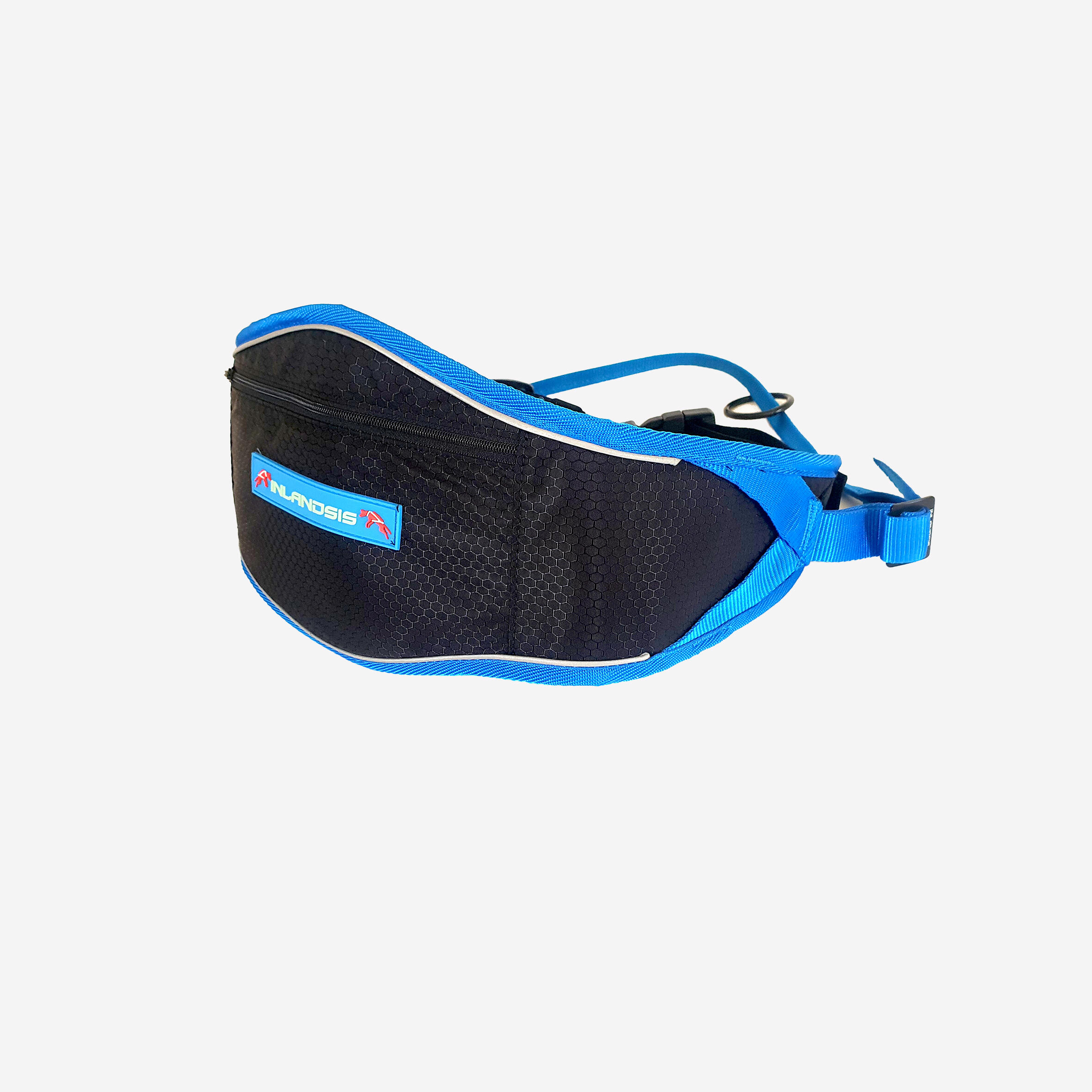 Baudrier de canicross, canirando Aircross bleu et noir INLANDSIS