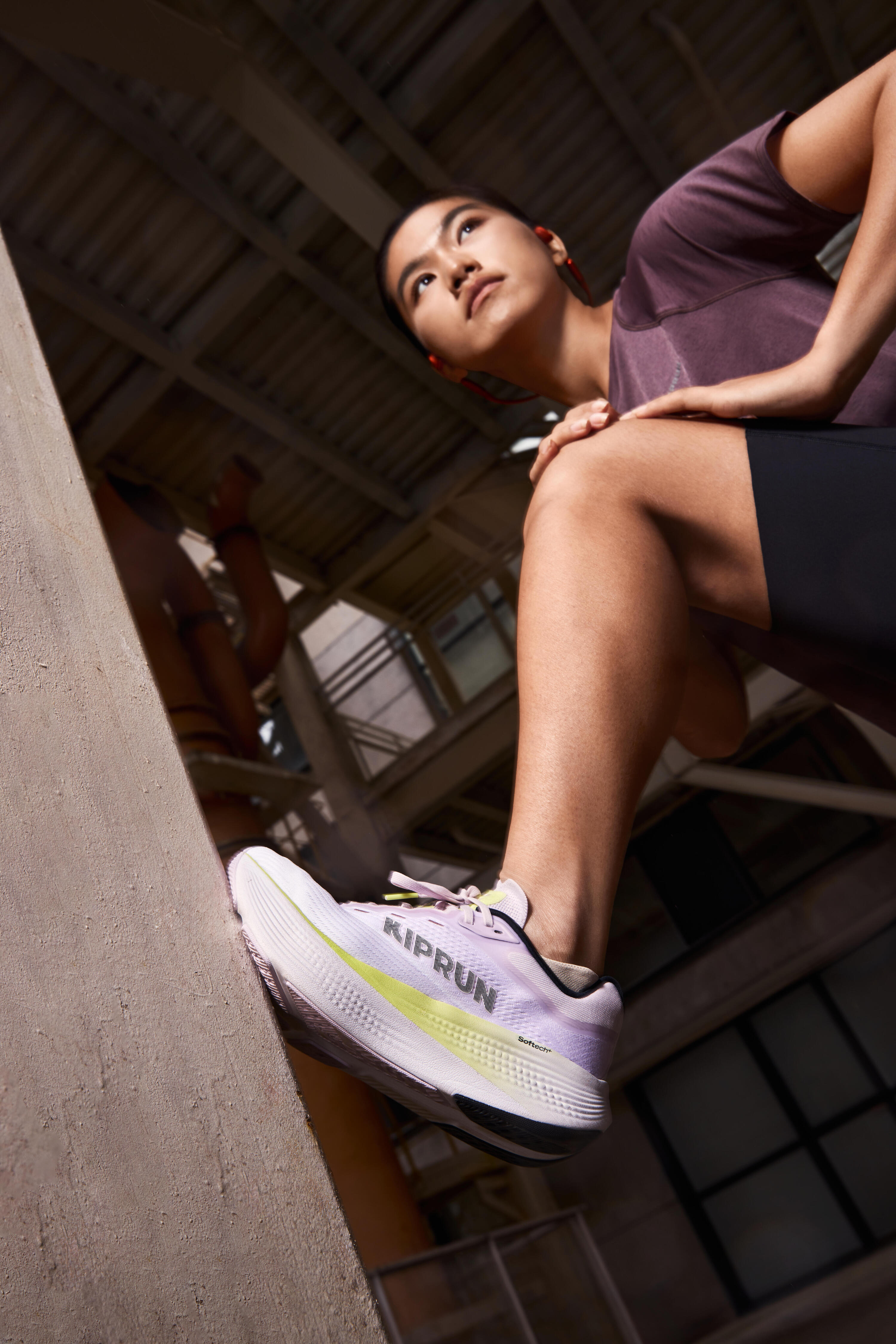 Zapatillas running asfalto Kiprun Kipride Max Mujer - lila 12/14