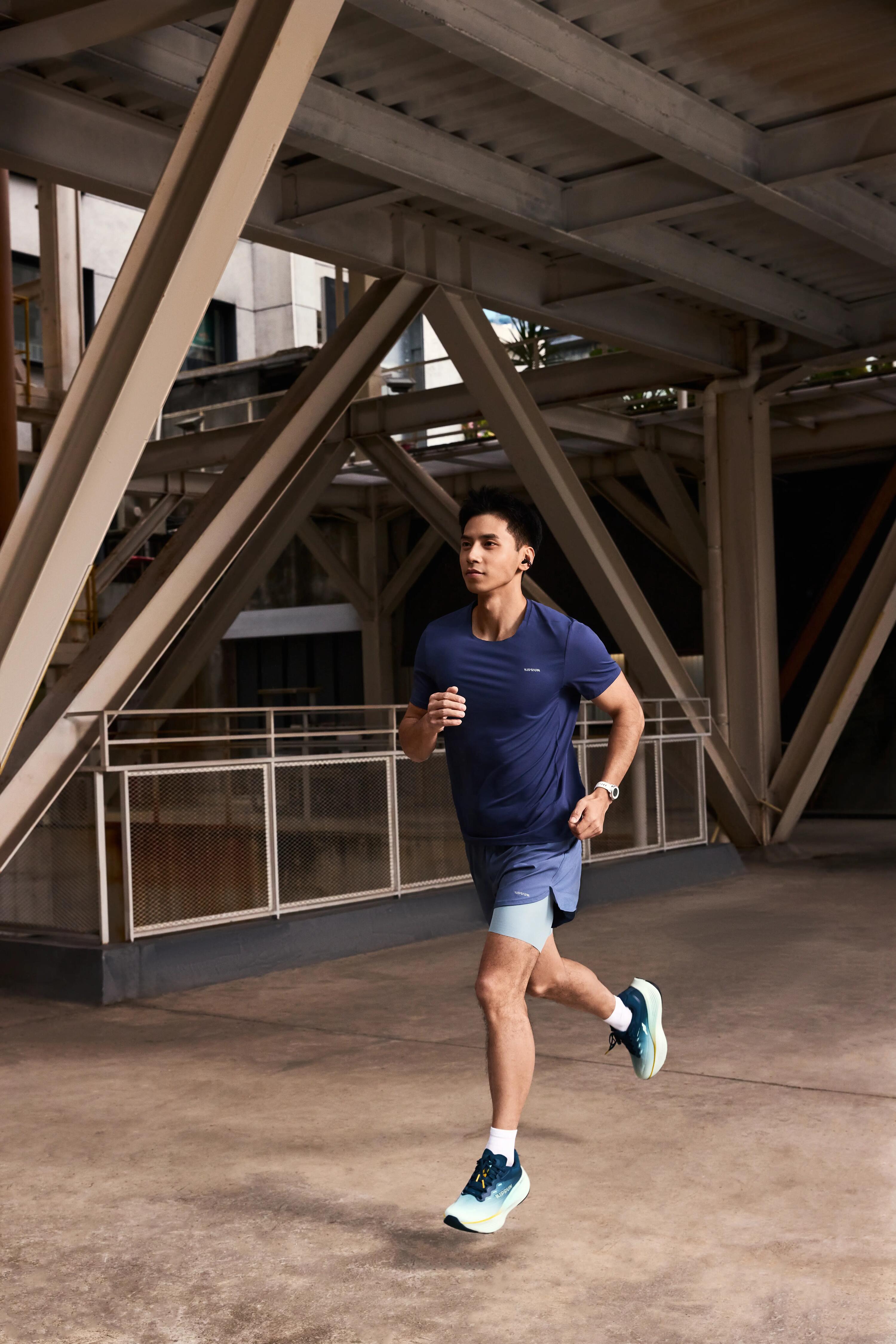 Erkek 2'si 1 Arada Koşu Şortu - Mavi - KIPRUN Run 500 Confort 13/18