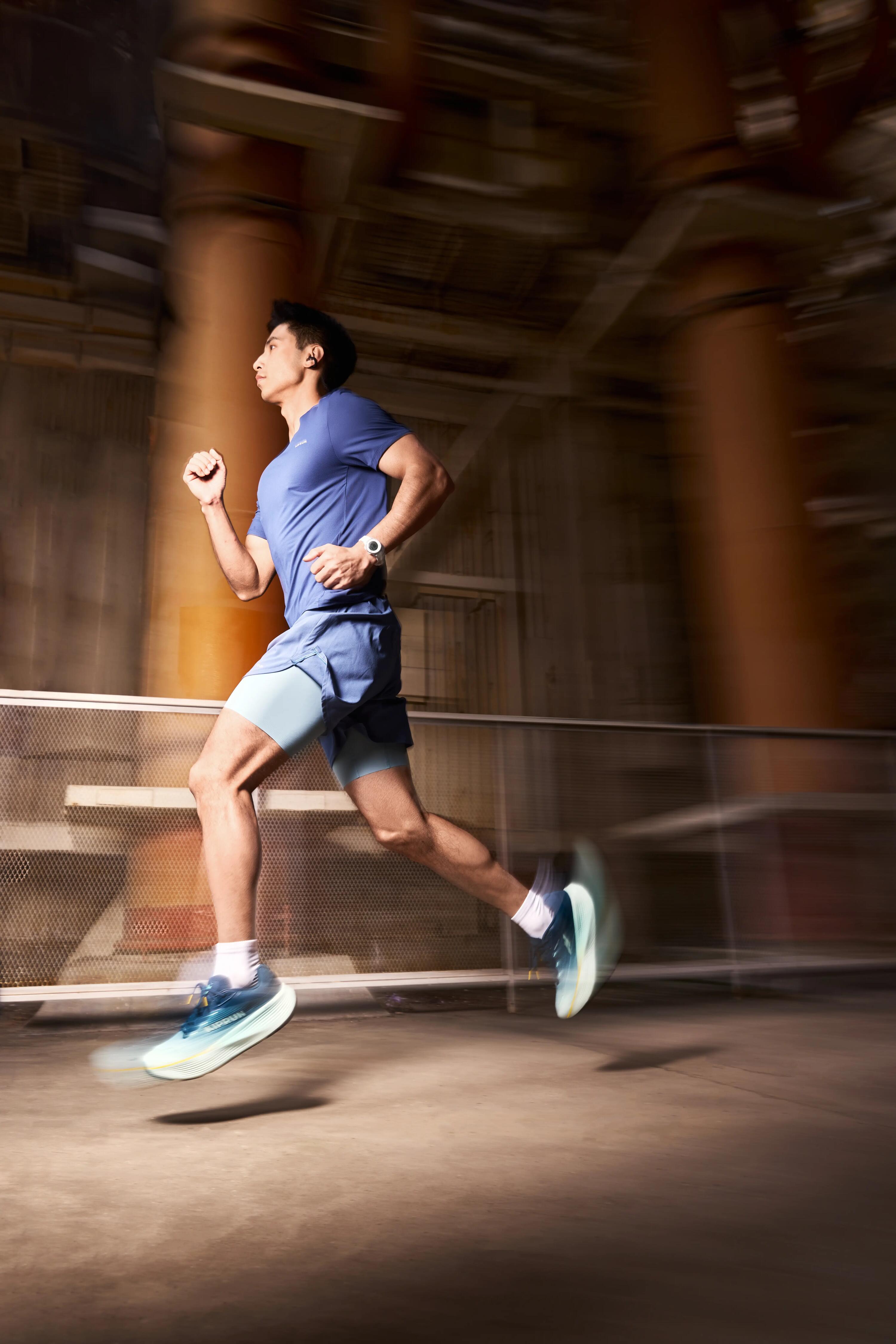 Erkek 2'si 1 Arada Koşu Şortu - Mavi - KIPRUN Run 500 Confort 15/18