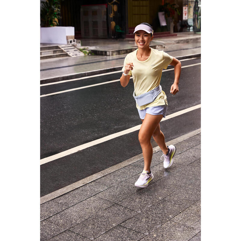 Kadın Koşu Tişörtü - Sarı - Kiprun Run 500 Dry