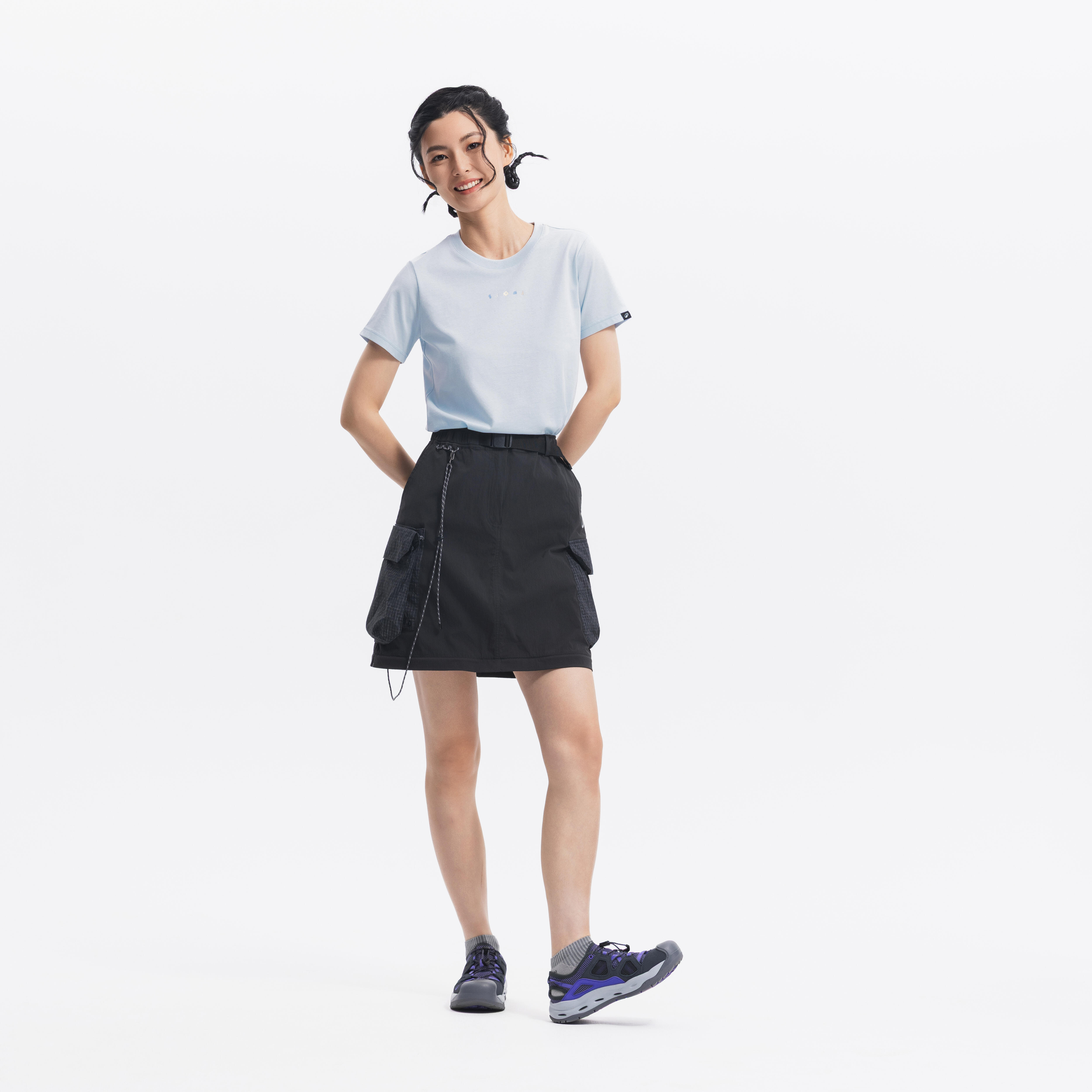 レディースウェア Gauge Pochette Skirt | WOMEN Women's Hiking Skirt Zip Off NH900 - Carbon Grey