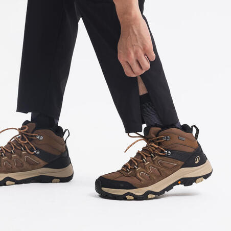 Черевики чоловічі MH500 для гірського туризму водонепроникні коричневі