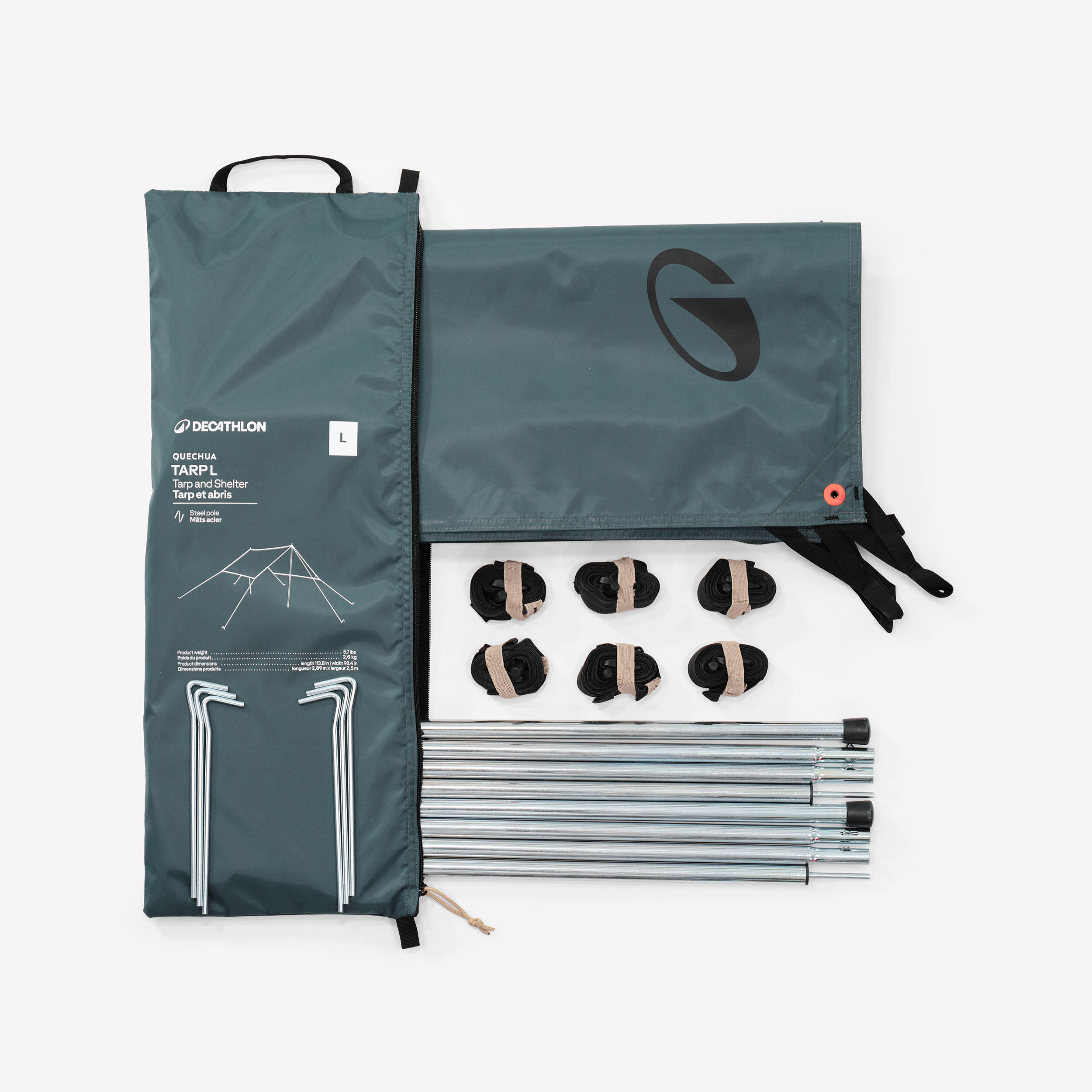 Camping Tarp Shelter L, MH 100 - QUECHUA