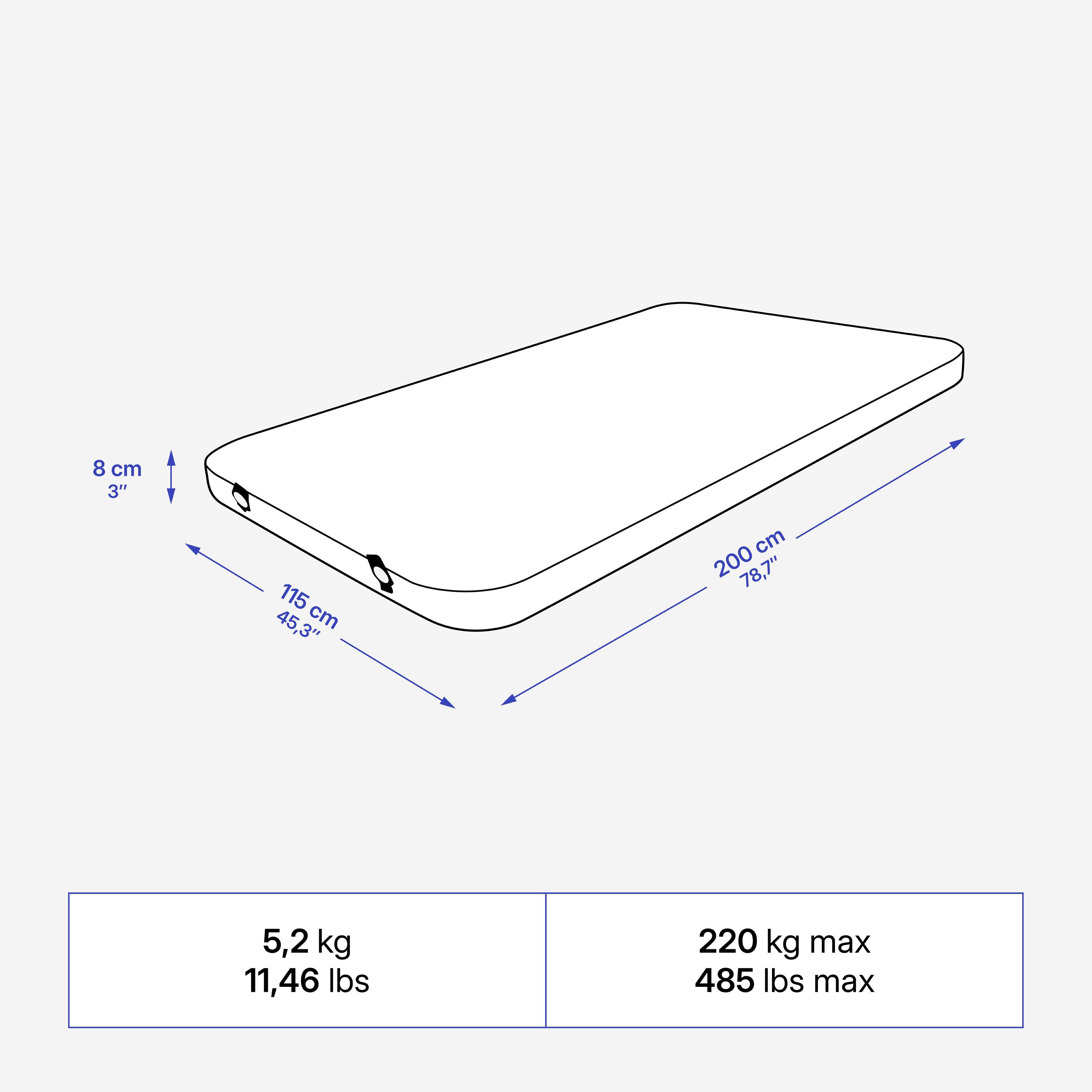 Matelas autogonflant de camping 2 personnes, 200x115cm, AG Ultim Comfort 2/6